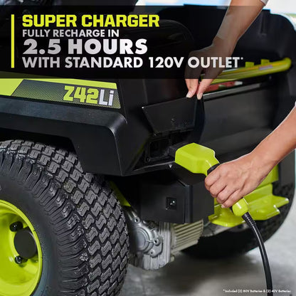RYOBI 80V HP 42 In. Brushless Electric Zero Turn Mower – iDrive
