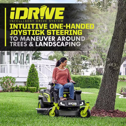 RYOBI 80V HP 42 In. Brushless Electric Zero Turn Mower – iDrive